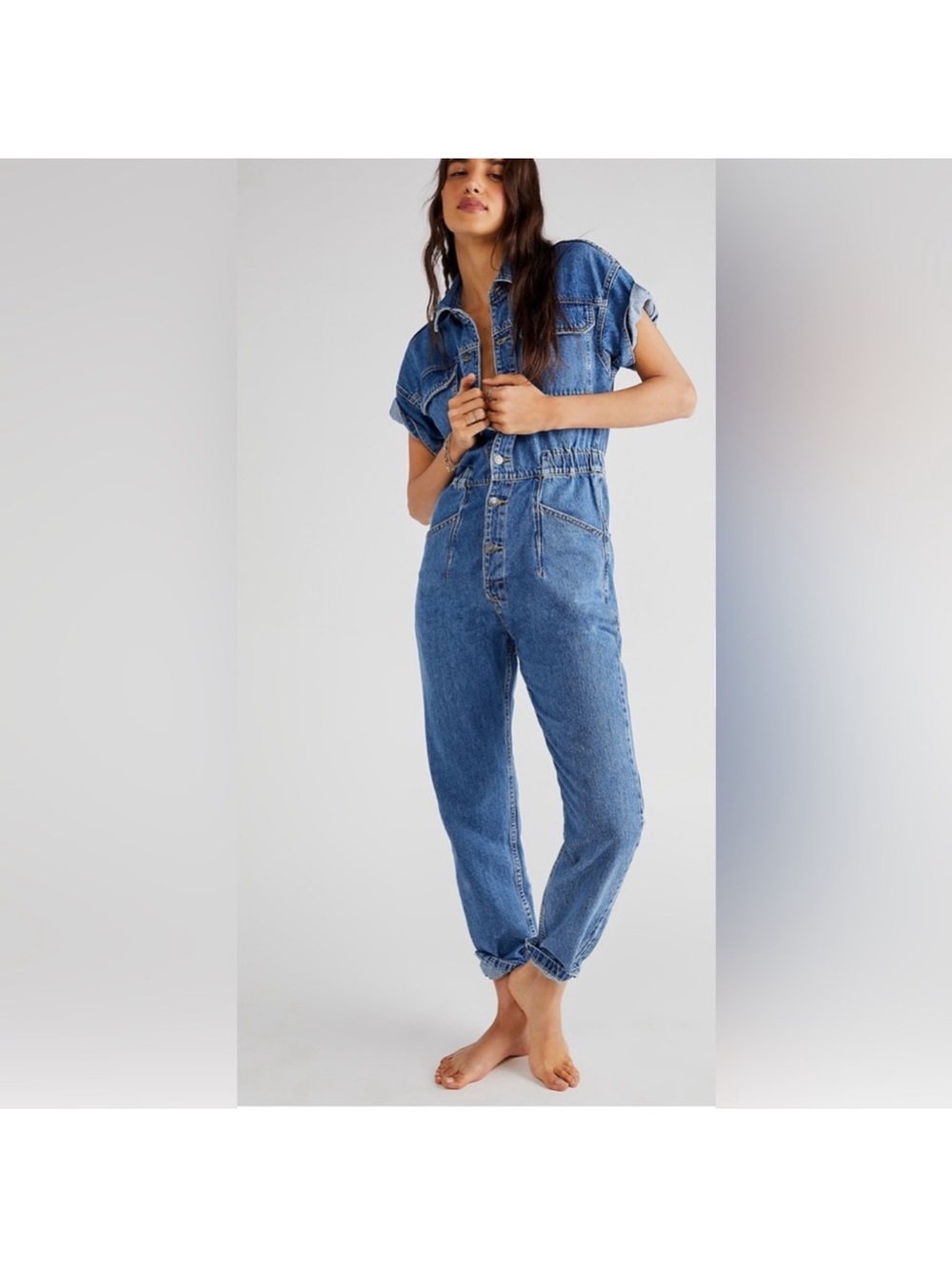 We The Free Denim Jumpsuit